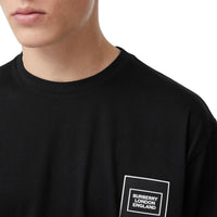 T-shirt en coton avec logo appliqué - Black