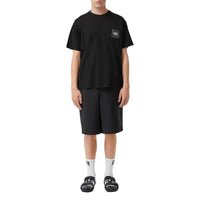 T-shirt en coton avec logo appliqué - Black