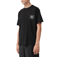 T-shirt en coton avec logo appliqué - Black