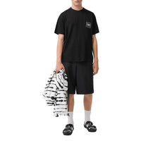 T-shirt en coton avec logo appliqué - Black