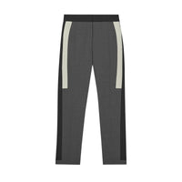 Pantalon tailleur en laine stretch rayé - Grey