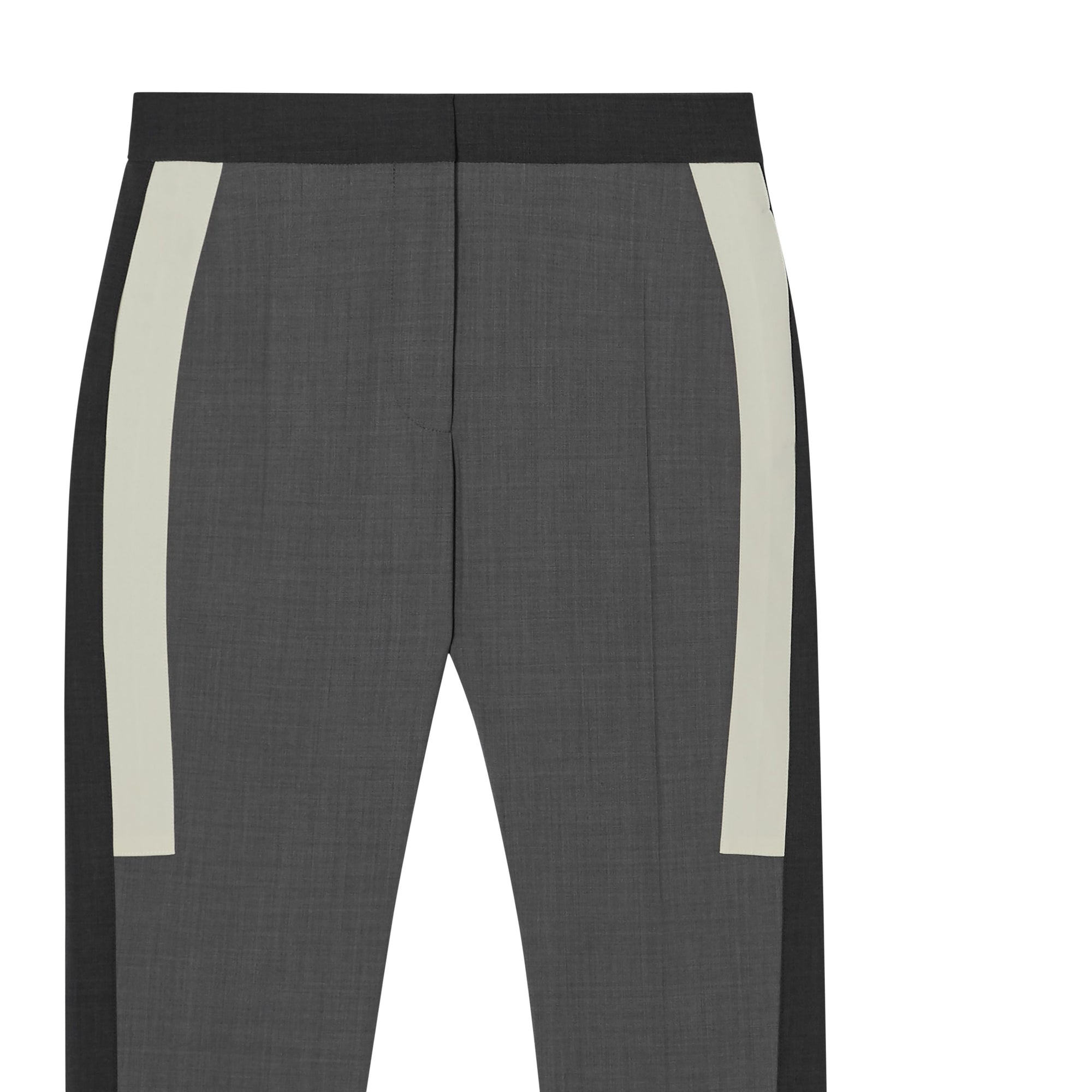 Pantalon tailleur en laine stretch rayé - Grey
