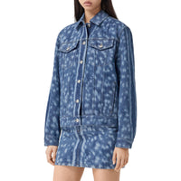 Veste en denim à imprimé daim - Mid Indigo