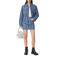 Veste en denim à imprimé daim - Mid Indigo