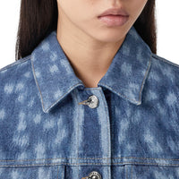Veste en denim à imprimé daim - Mid Indigo