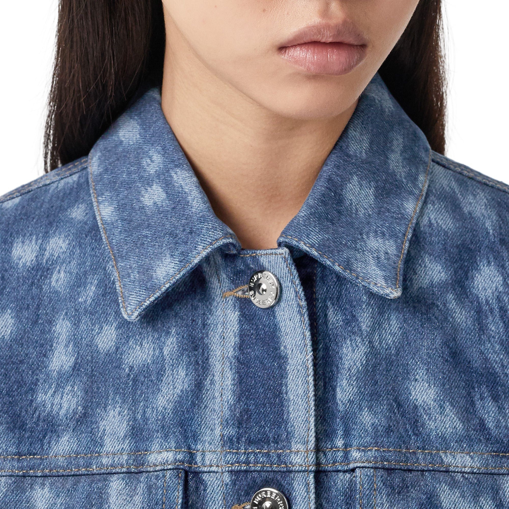 Veste en denim à imprimé daim - Mid Indigo