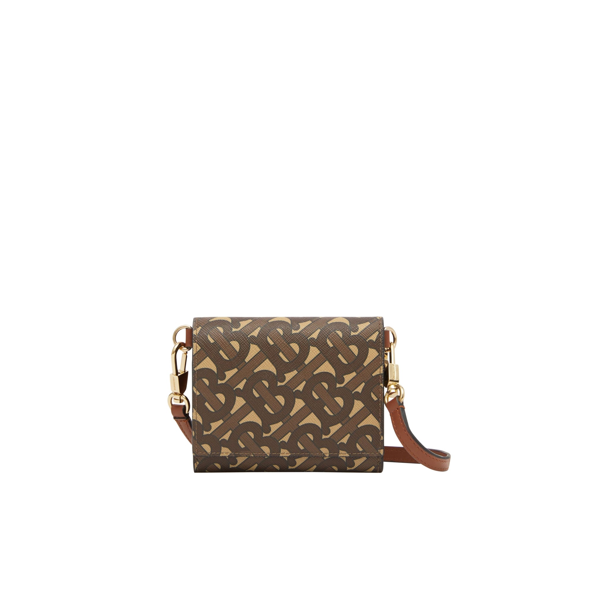 Petit portefeuille Monogram avec sangle amovible - Bridle Brown