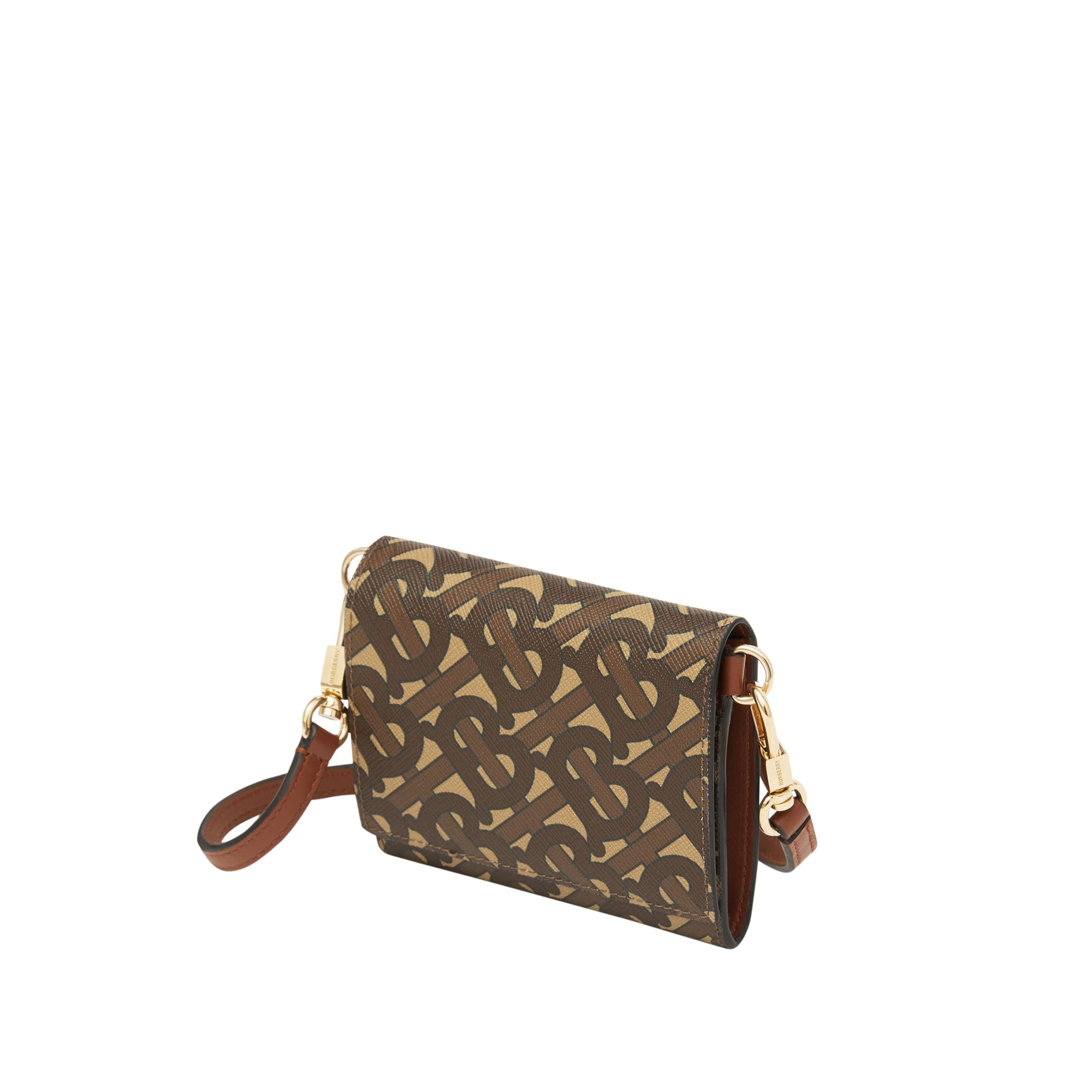 Petit portefeuille Monogram avec sangle amovible - Bridle Brown