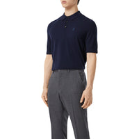 Polo en cachemire Monogram - Navy