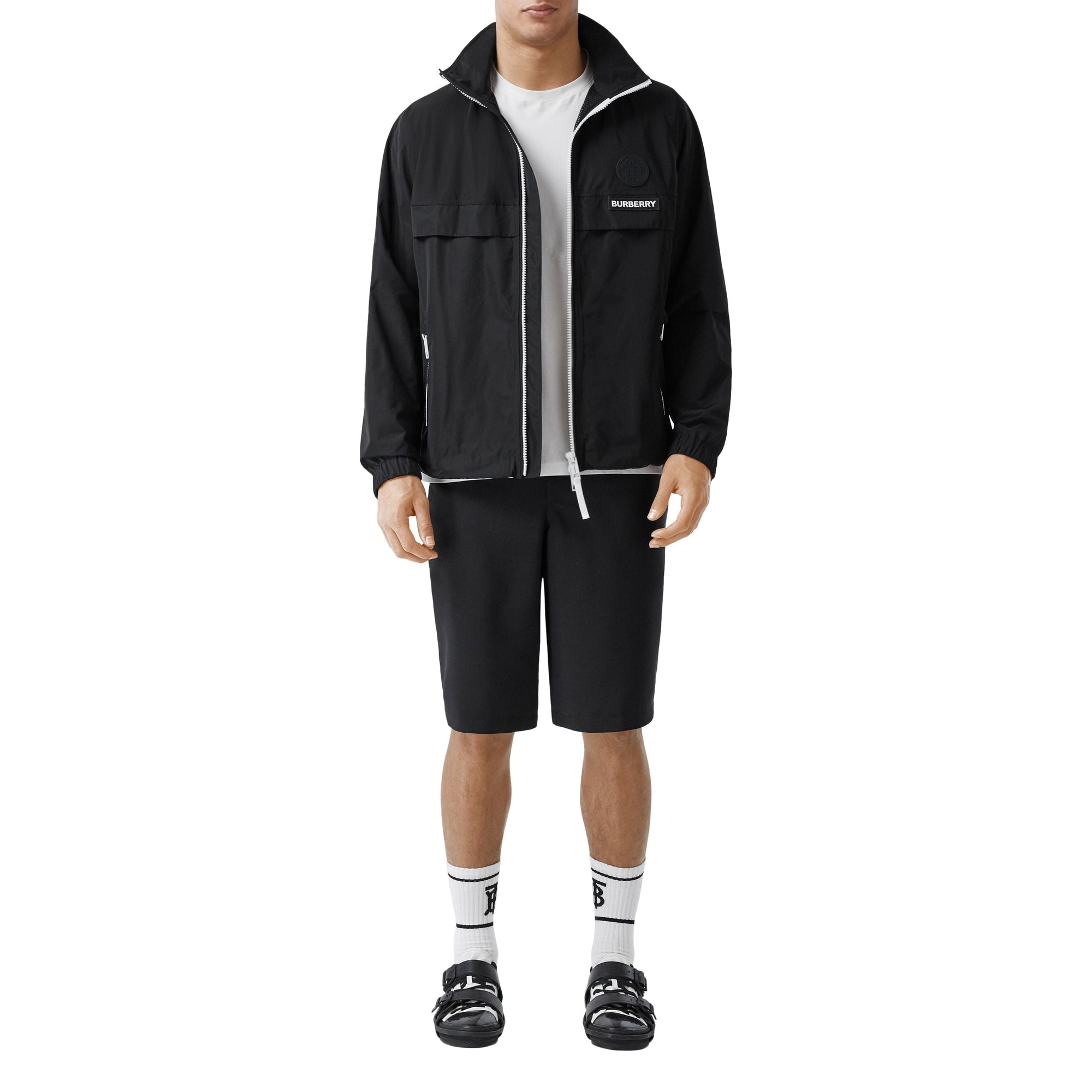 Veste en taffetas à mémoire de forme avec globe - Black