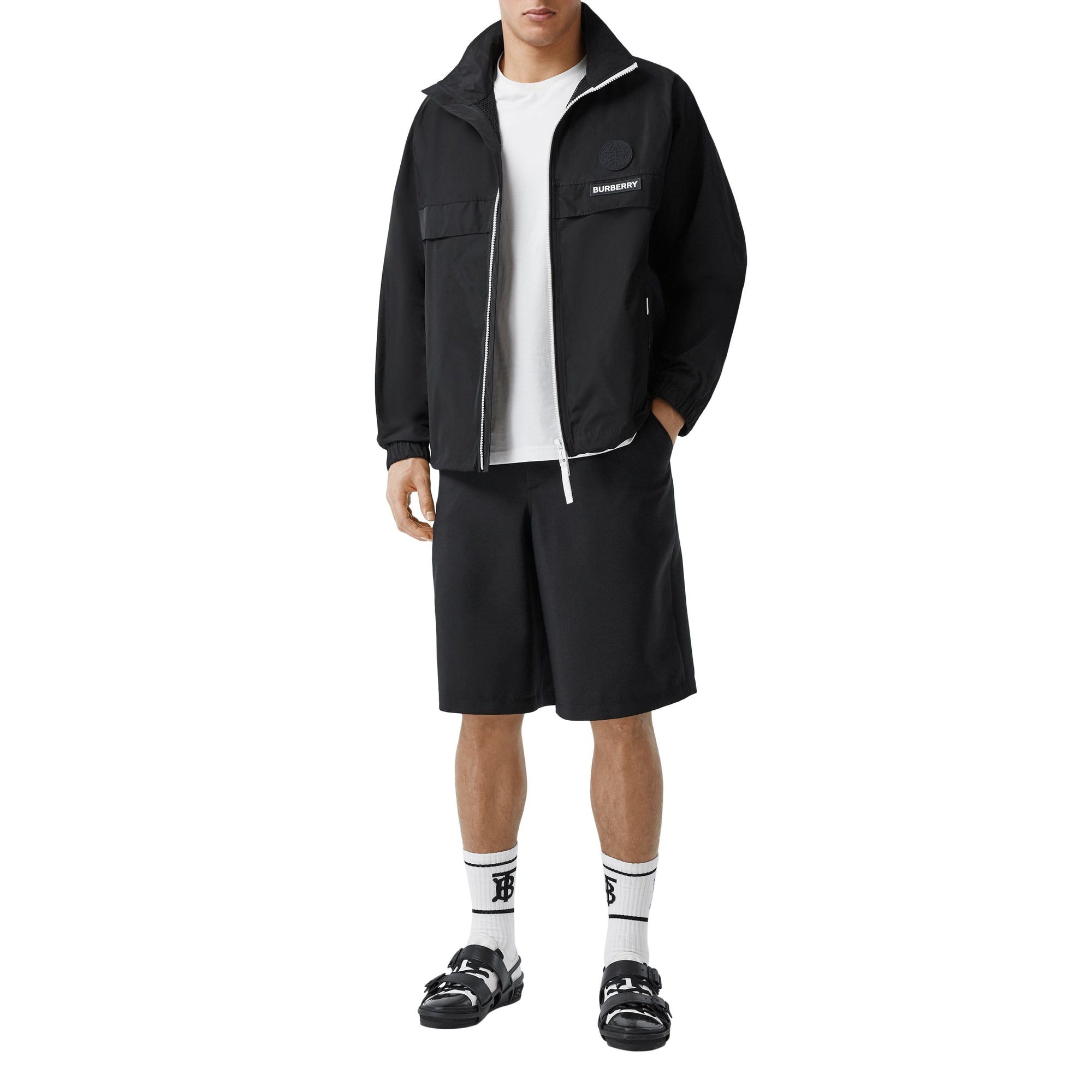 Veste en taffetas à mémoire de forme avec globe - Black