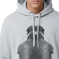 Hoodie en coton à imprimé montage - Pale Grey Melange