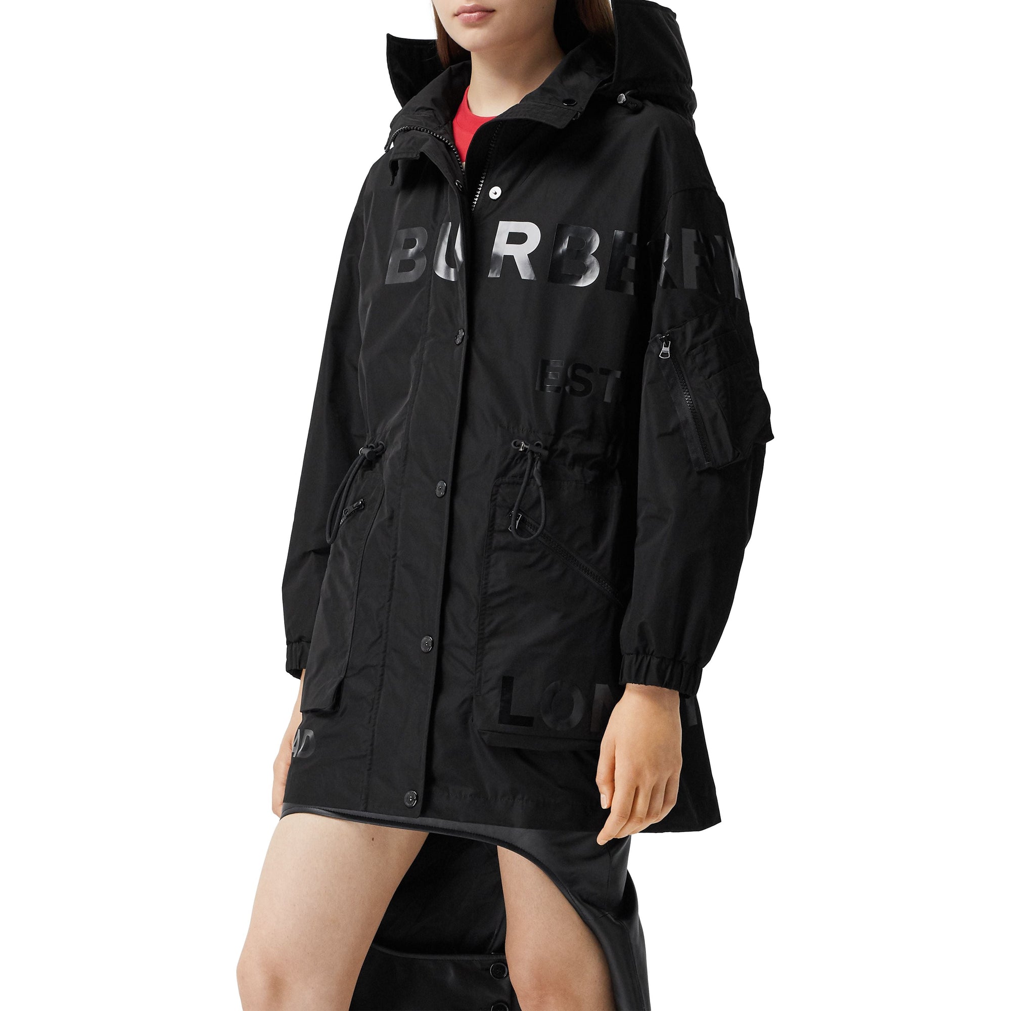 Parka en taffetas à mémoire de forme Horseferry - Black