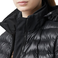 Doudoune péplum avec capuche repliable - Black