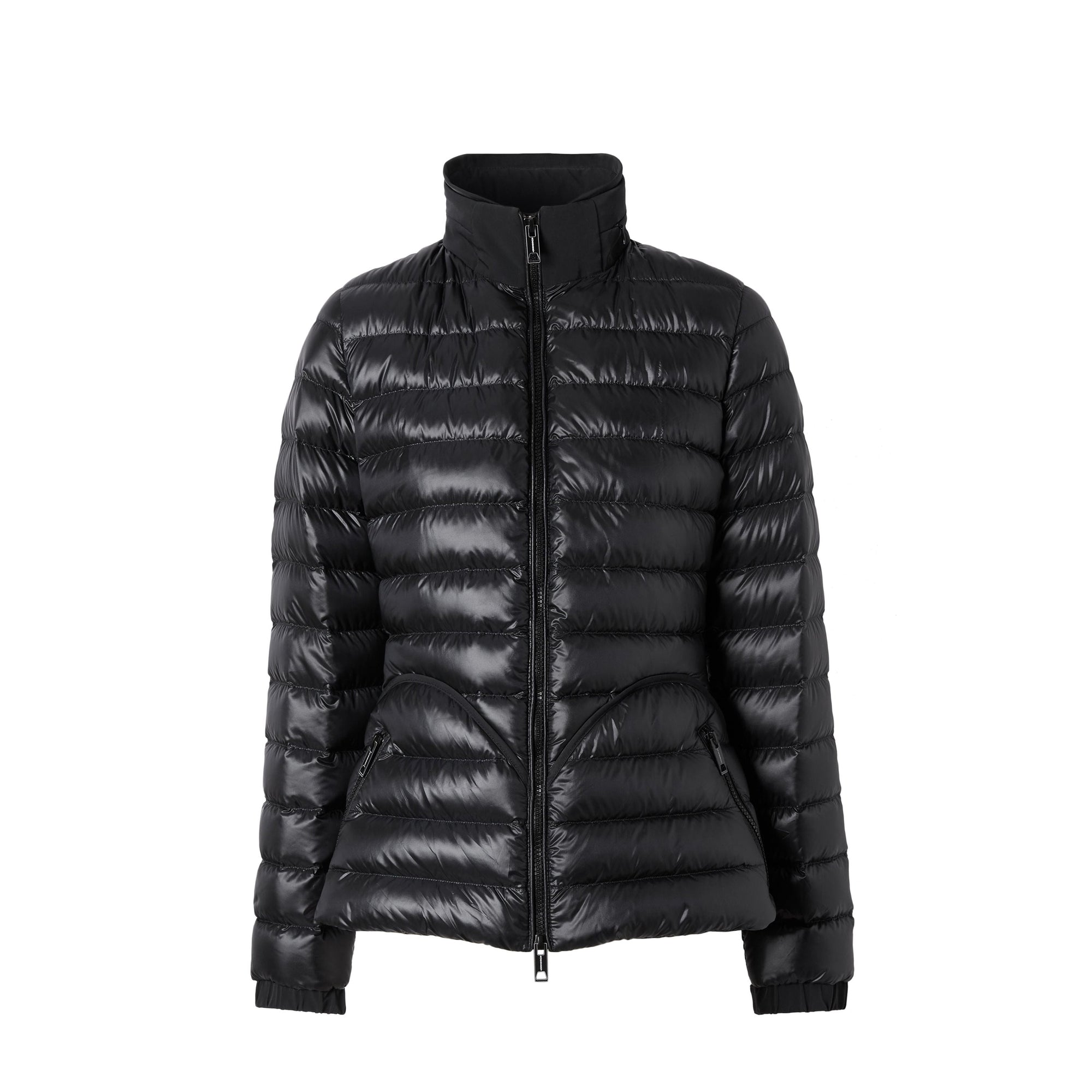 Doudoune péplum avec capuche repliable - Black
