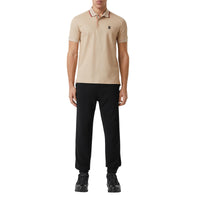 Polo en piqué de coton Monogram - Soft Fawn