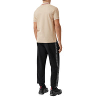 Polo en piqué de coton Monogram - Soft Fawn