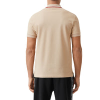 Polo en piqué de coton Monogram - Soft Fawn