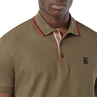 Polo en piqué de coton Monogram - Deep Khaki