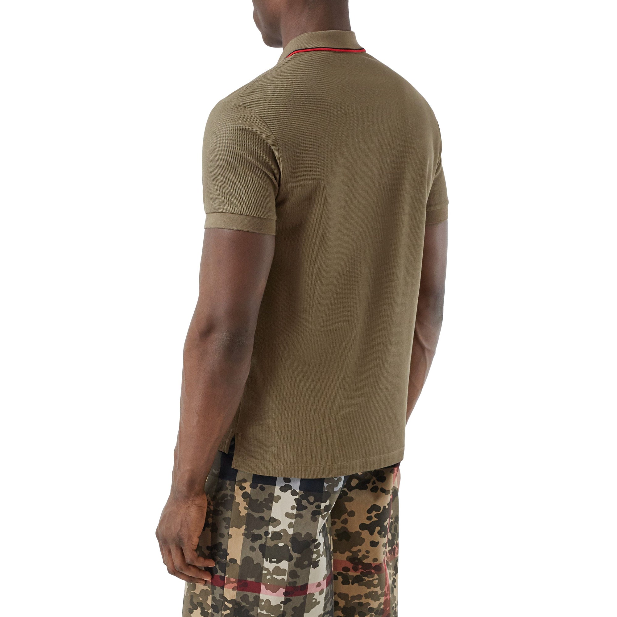 Polo en piqué de coton Monogram - Deep Khaki