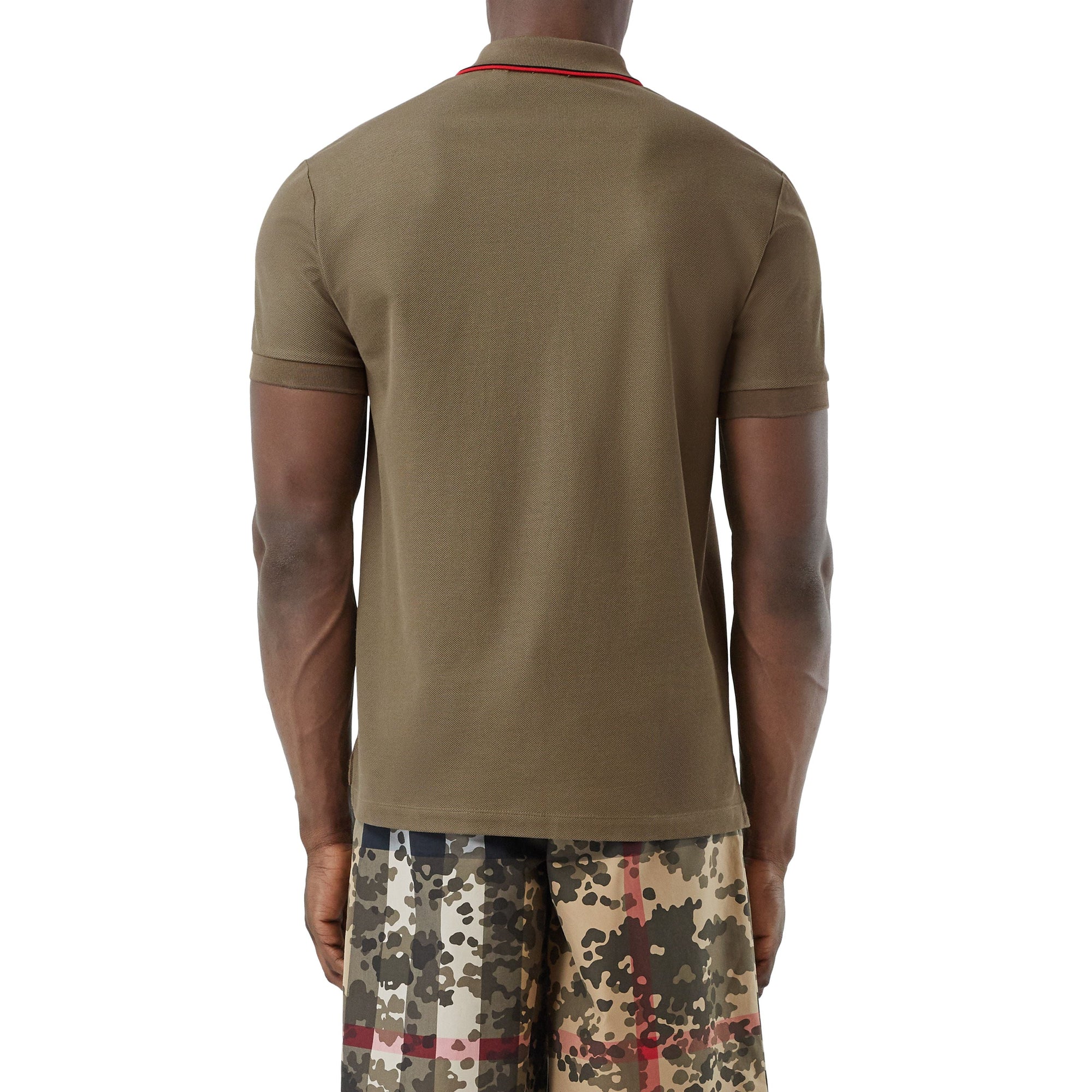 Polo en piqué de coton Monogram - Deep Khaki