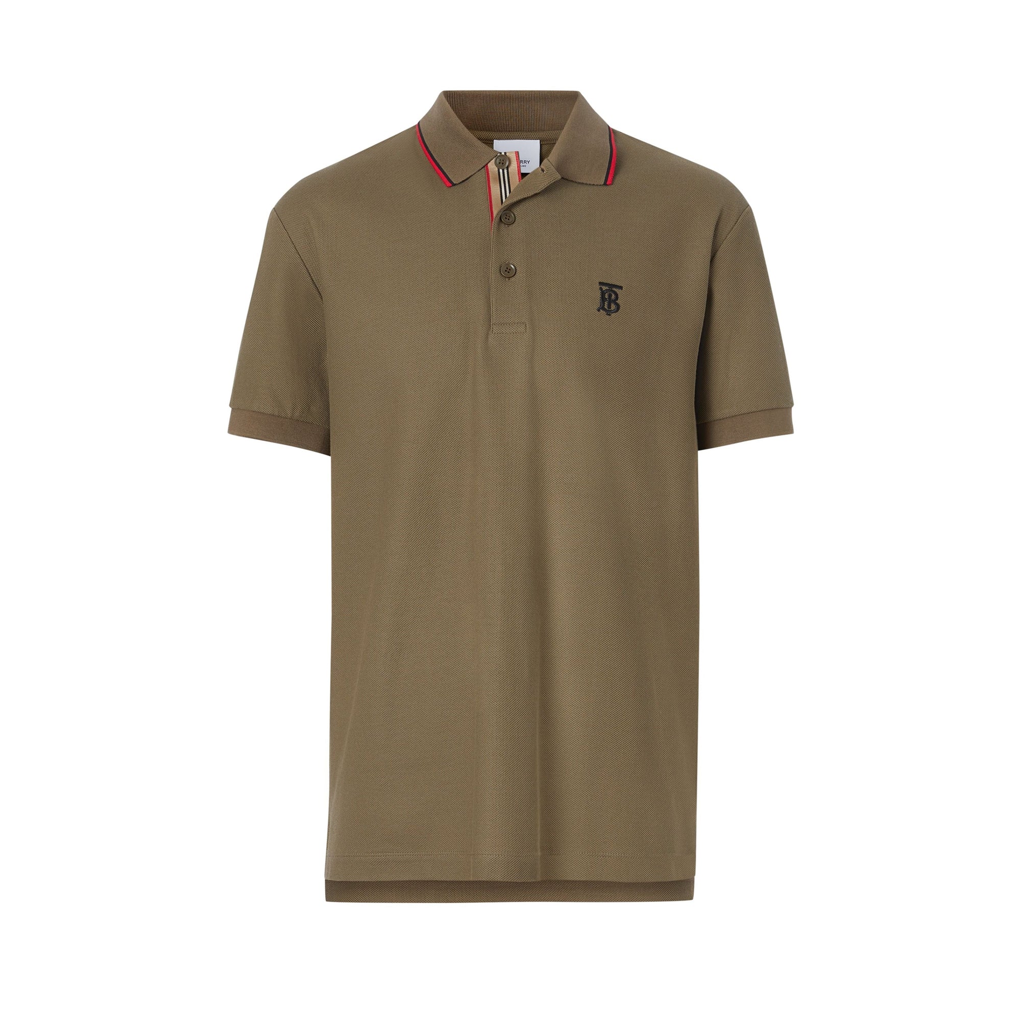 Polo en piqué de coton Monogram - Deep Khaki