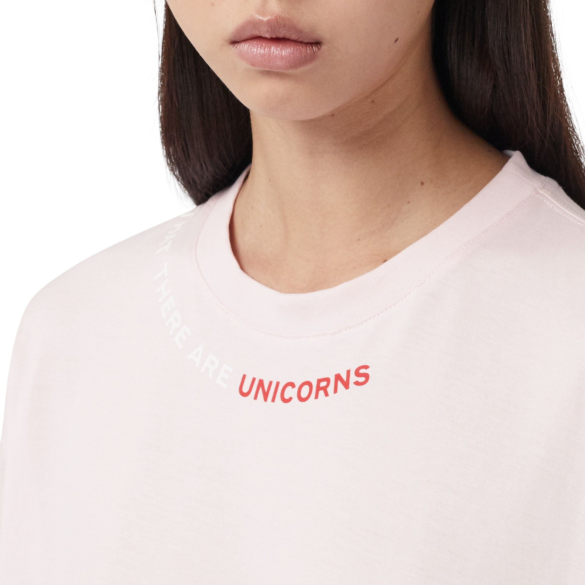T-shirt oversize en coton avec citation - Pale Pink
