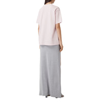T-shirt oversize en coton avec citation - Pale Pink