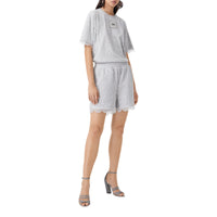 Short en coton et dentelle - Light Pebble Grey