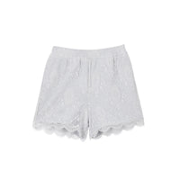 Short en coton et dentelle - Light Pebble Grey