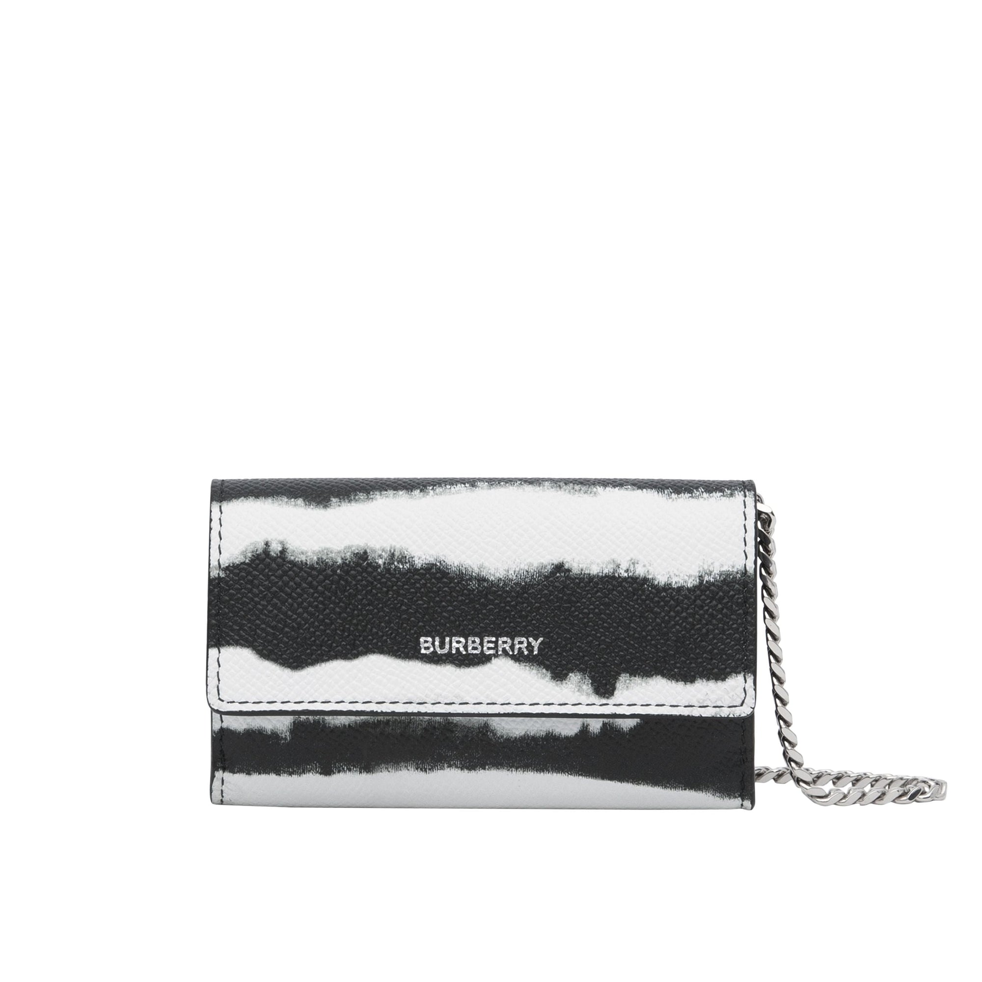 Petit portefeuille à imprimé aquarelle en cuir - Zebra Print