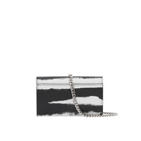 Petit portefeuille à imprimé aquarelle en cuir - Zebra Print