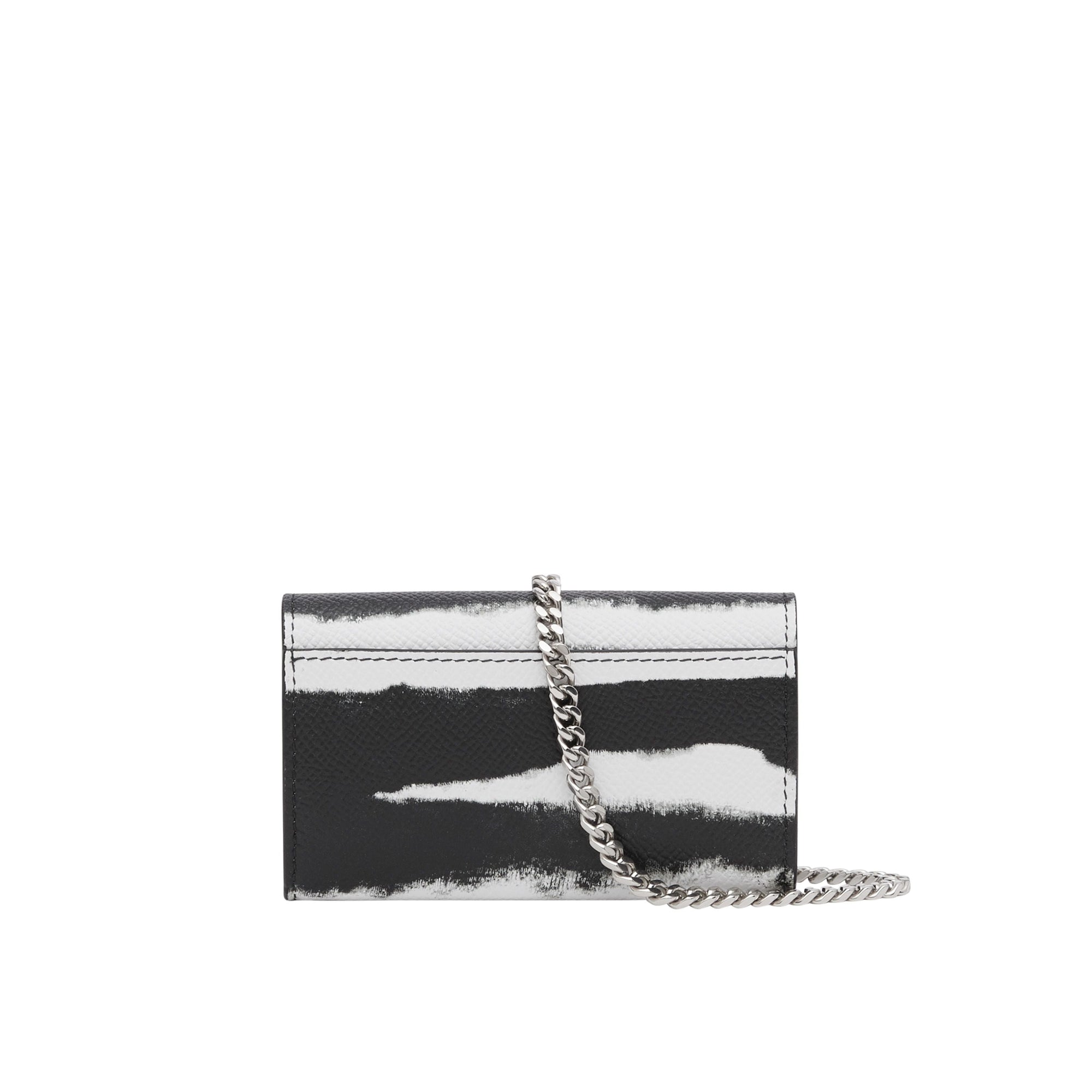 Petit portefeuille à imprimé aquarelle en cuir - Zebra Print