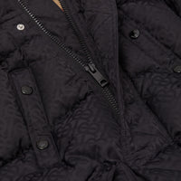 Doudoune en jacquard Monogram avec capuche amovible - Black
