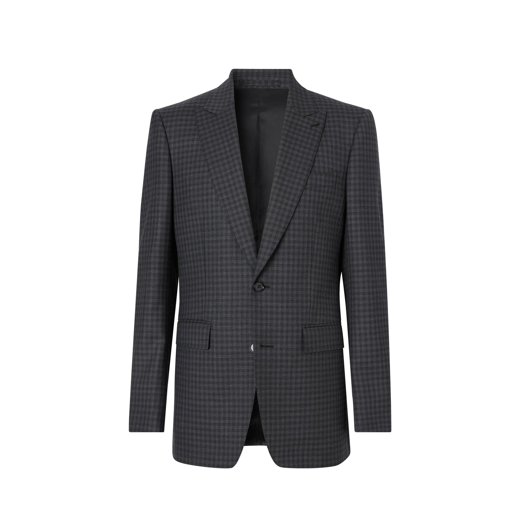 Costume en laine vichy - Charcoal Pattern