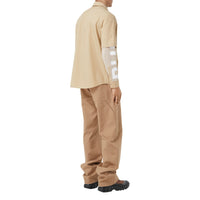 Chemise oversize en coton avec globe - Soft Fawn