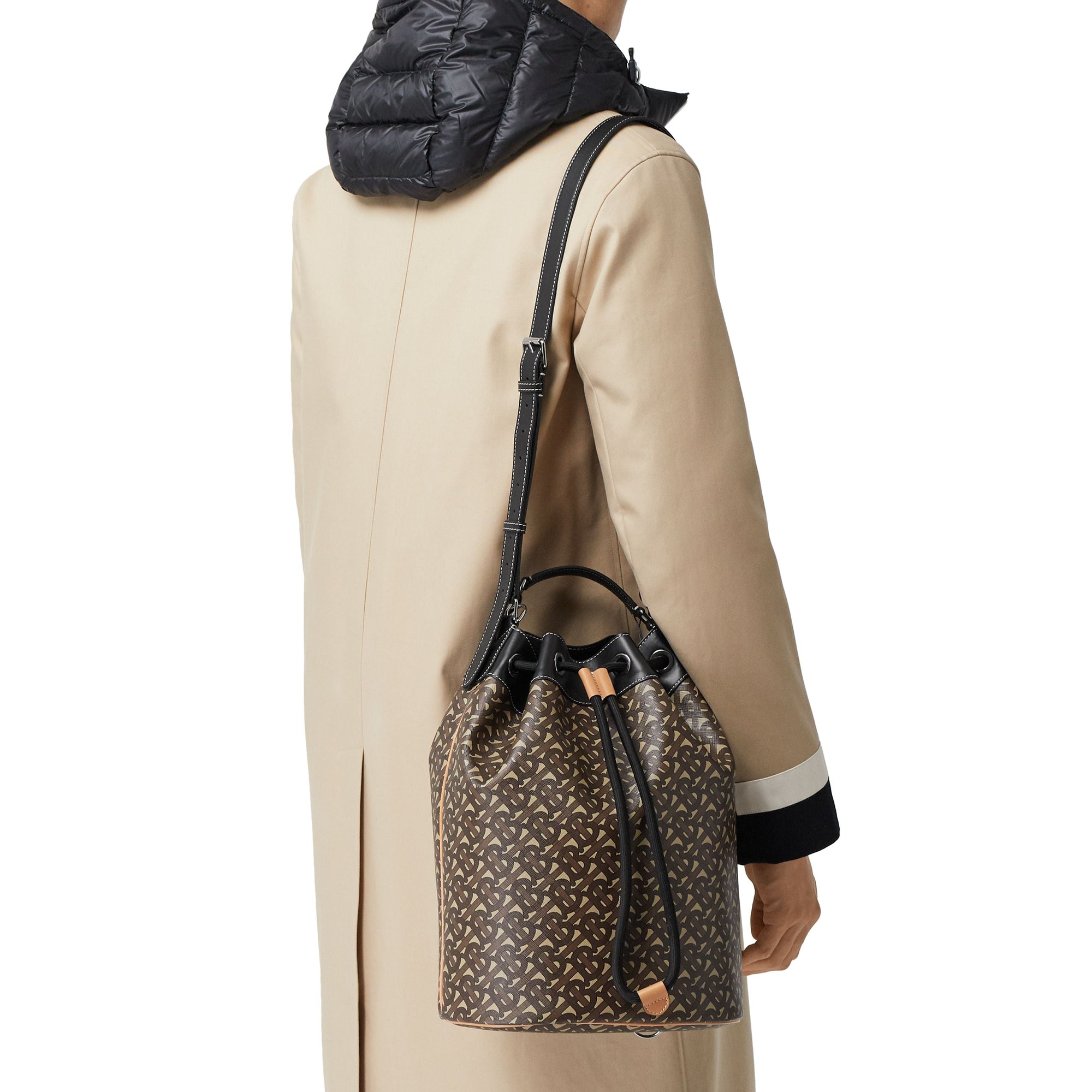 Cabas en toile Monogram & cuir - Bridle Brown