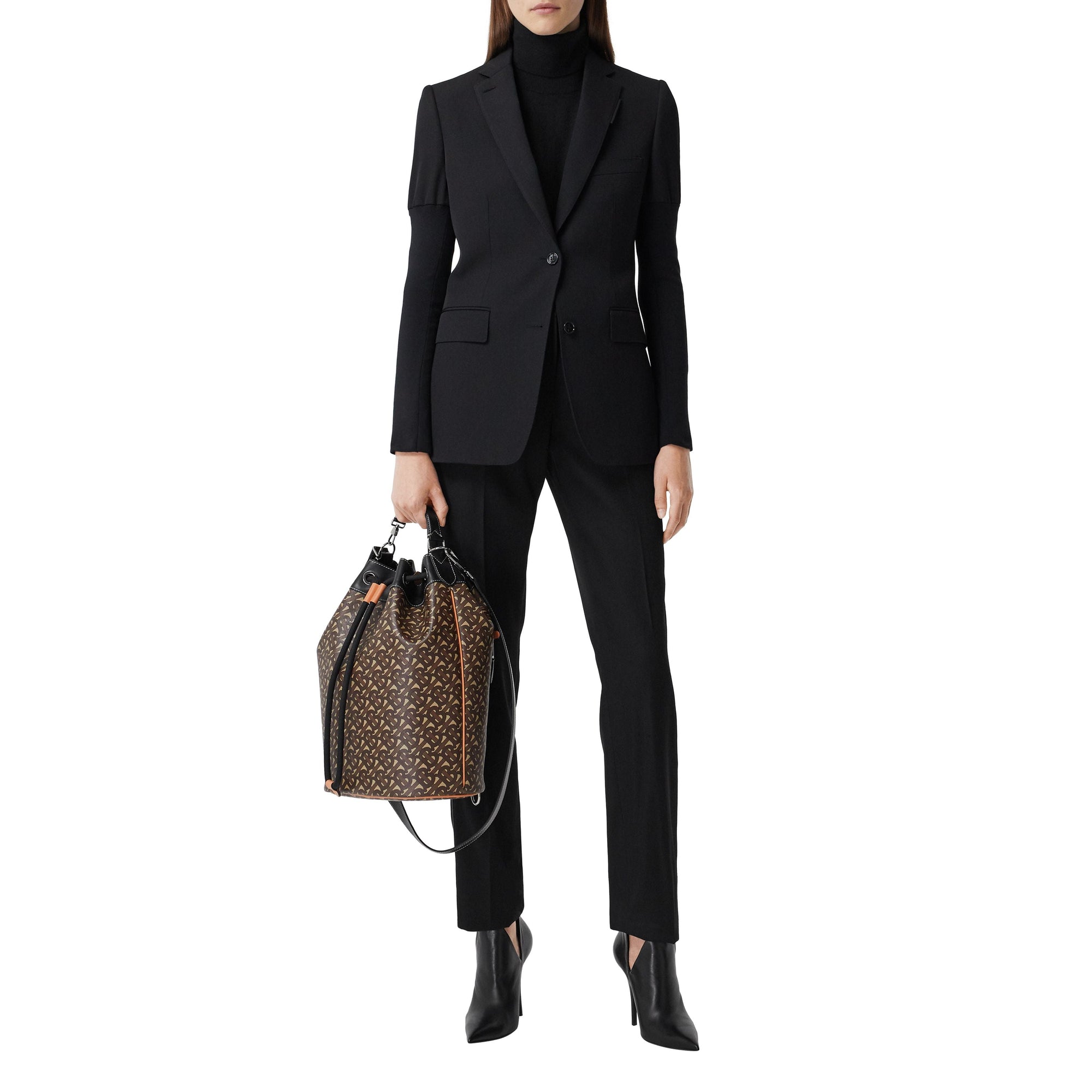 Cabas en toile Monogram & cuir - Bridle Brown