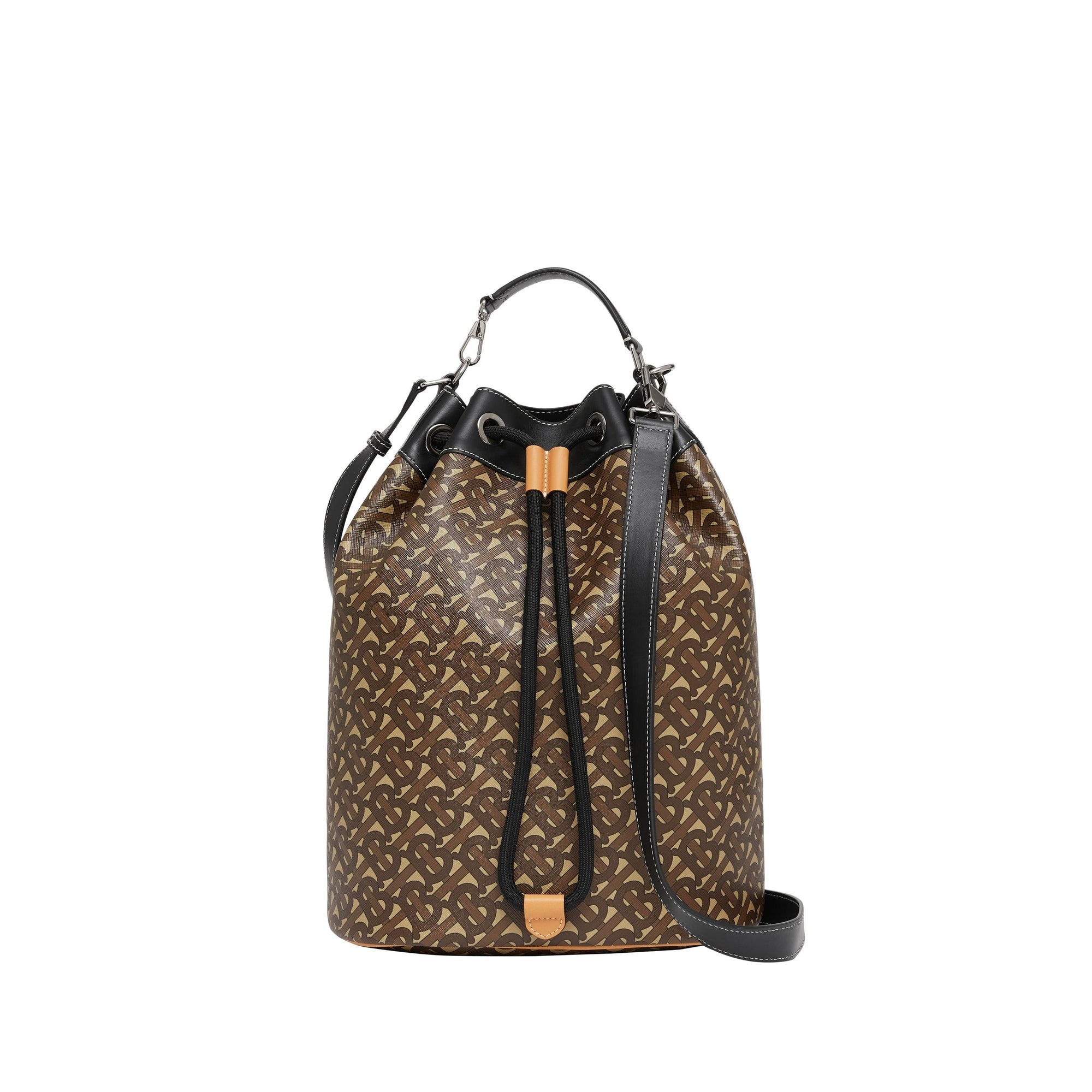 Cabas en toile Monogram & cuir - Bridle Brown
