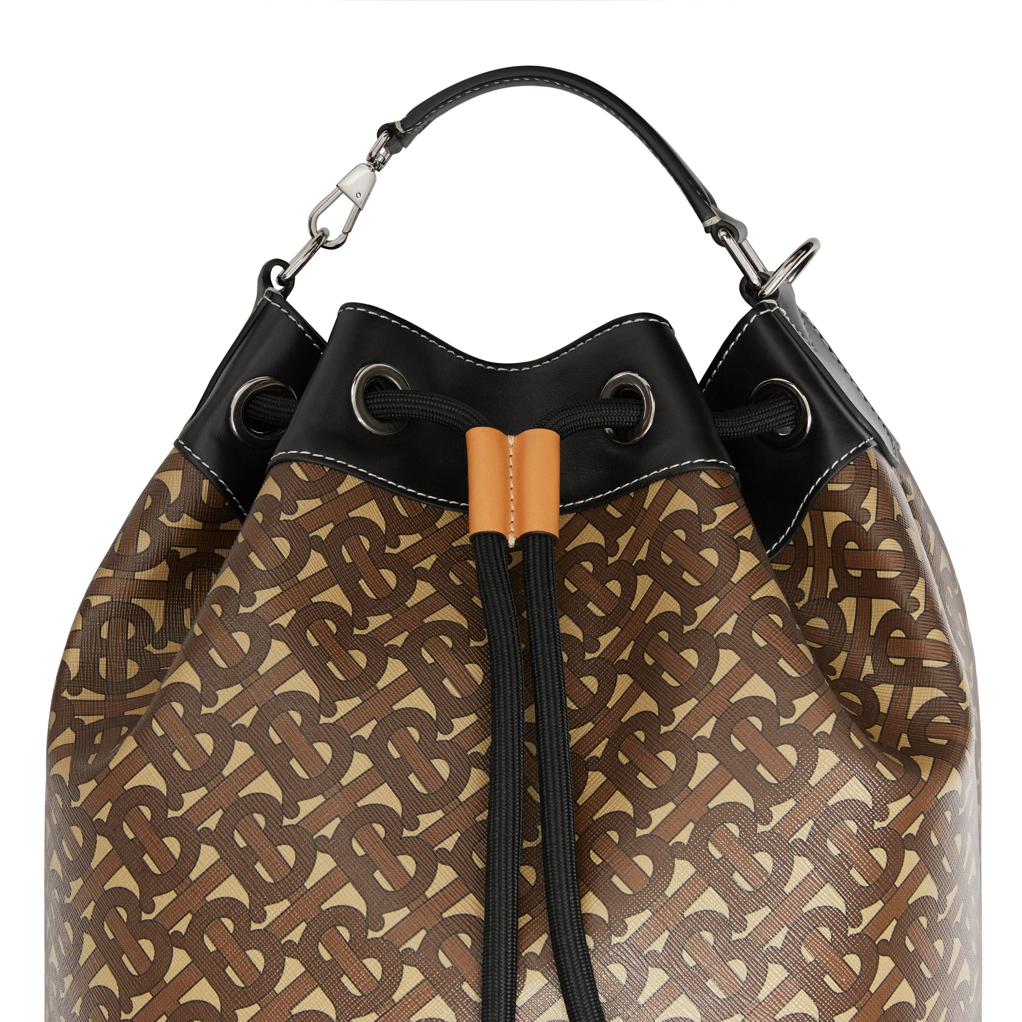 Cabas en toile Monogram & cuir - Bridle Brown