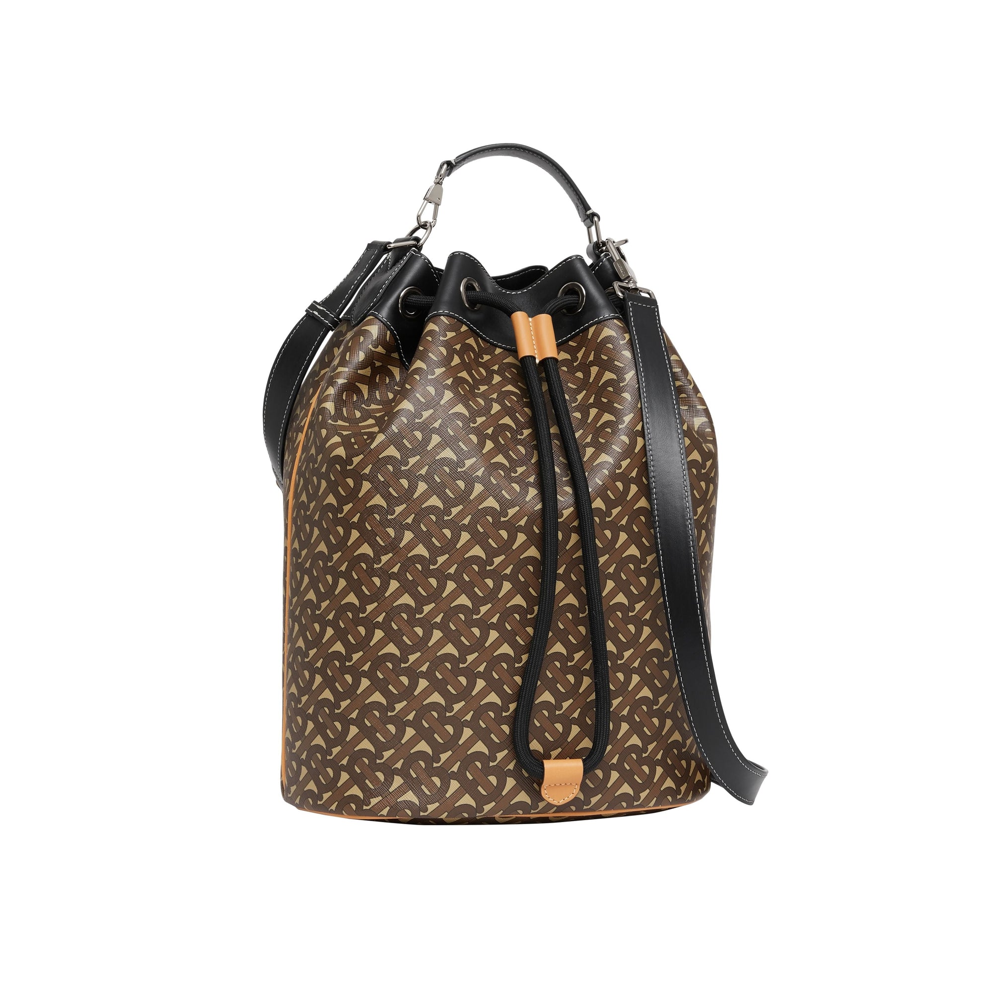 Cabas en toile Monogram & cuir - Bridle Brown