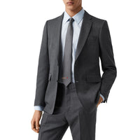 Cravate classique en soie Monogram avec rayures iconiques - Dark Grey