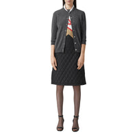 Cardigan en cachemire avec foulard en soie - Grey Melange