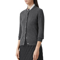 Cardigan en cachemire avec foulard en soie - Grey Melange