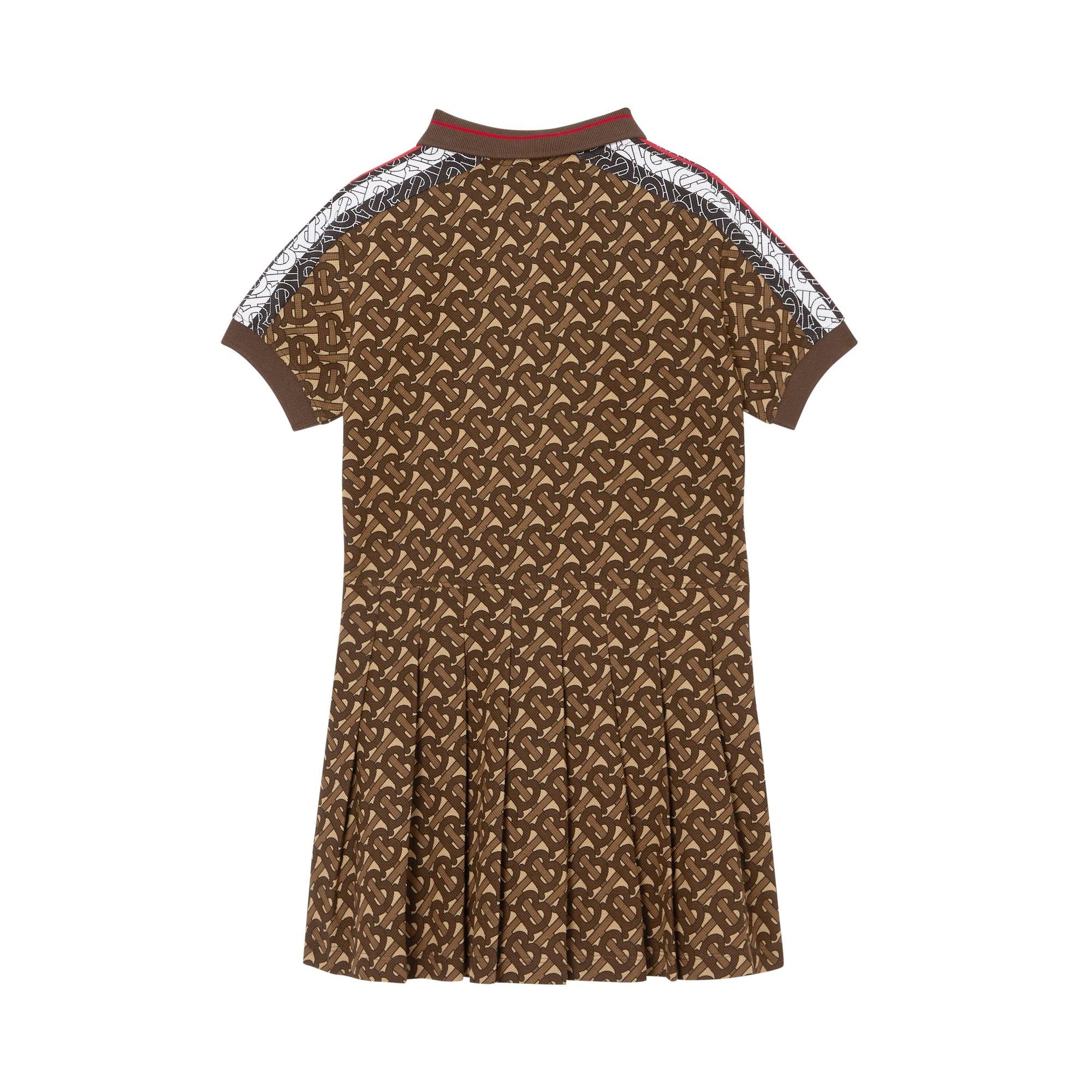 Robe polo en coton rayée Monogram - Bridle Brown
