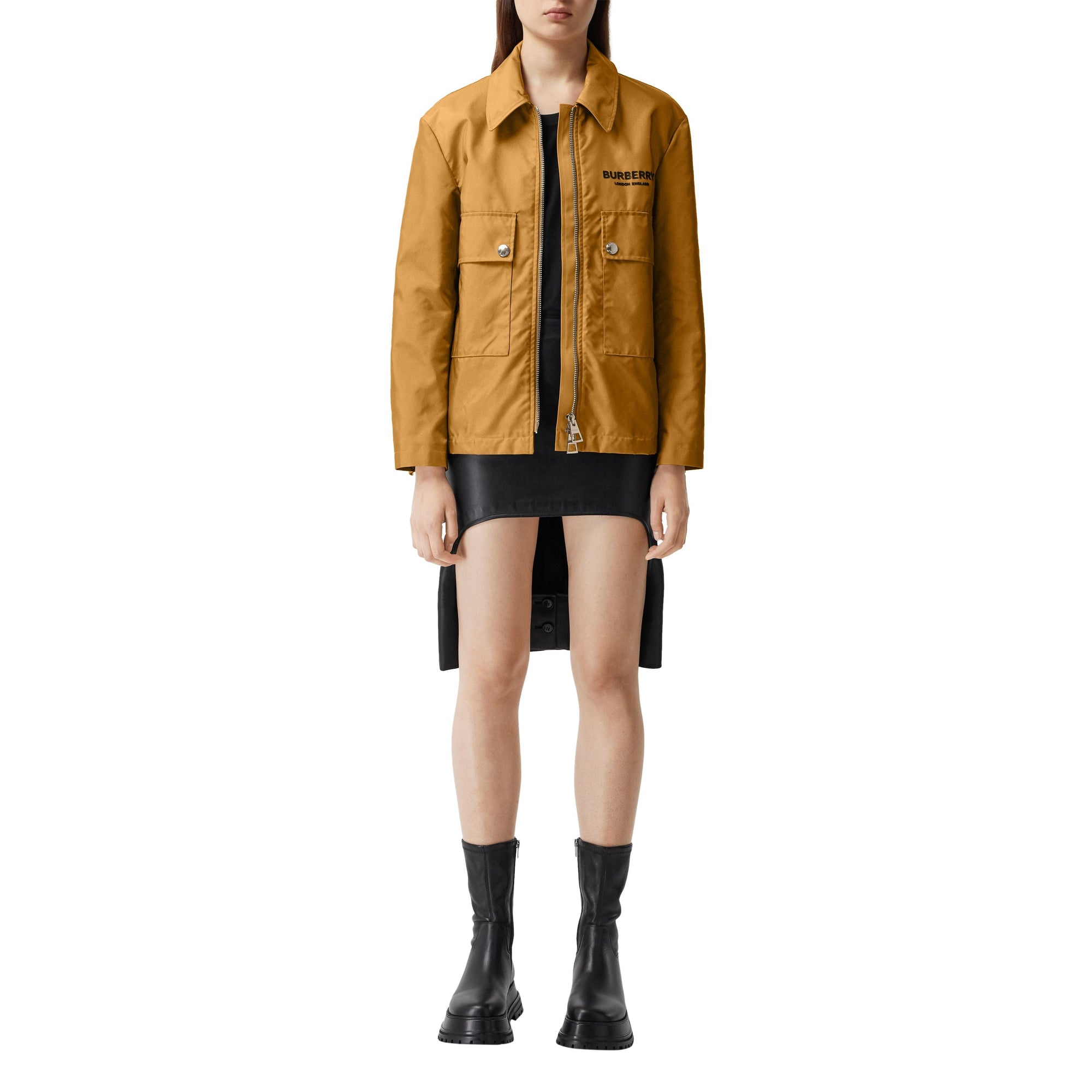 Veste utilitaire en toile technique avec logo - Camel