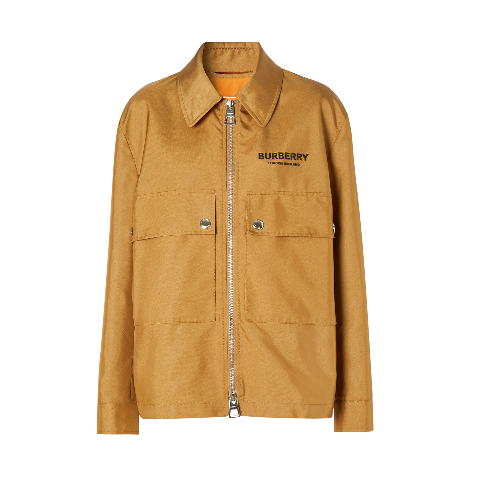 Veste utilitaire en toile technique avec logo - Camel