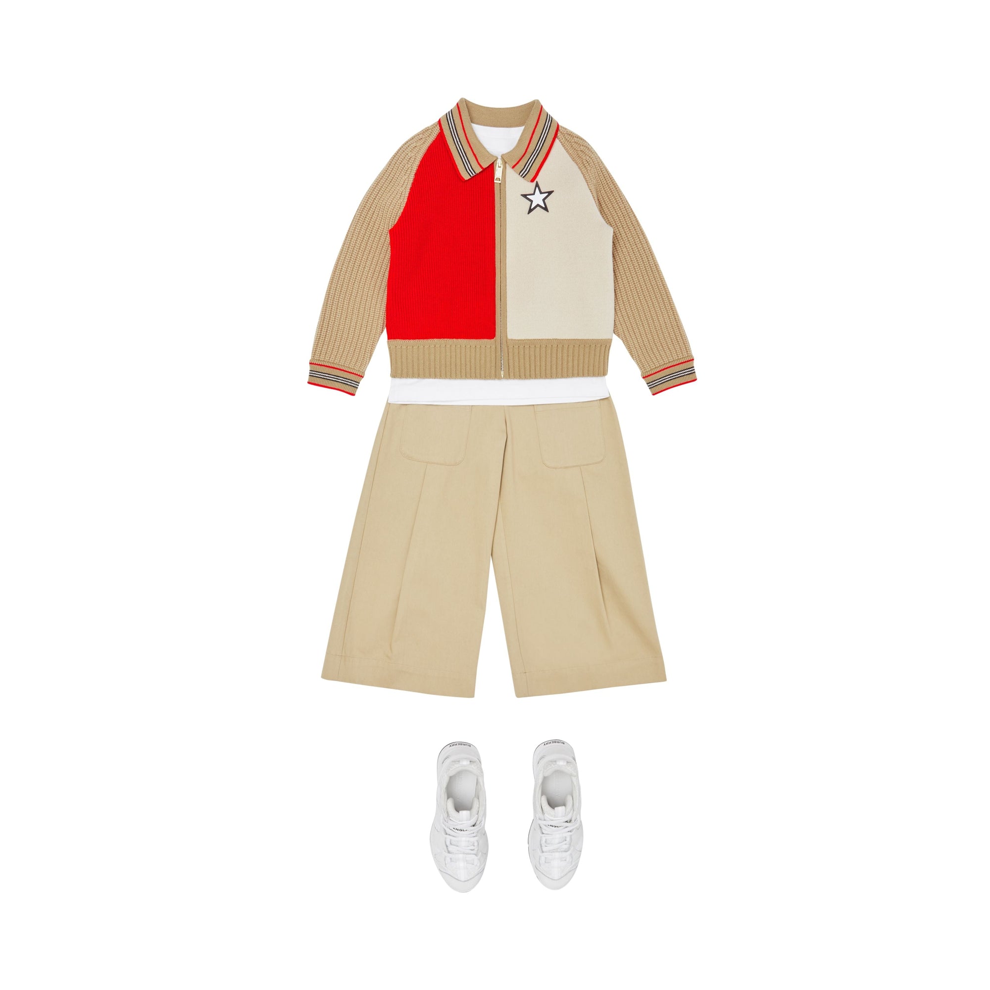 Pantalon de marin en coton avec rayures iconiques - Honey