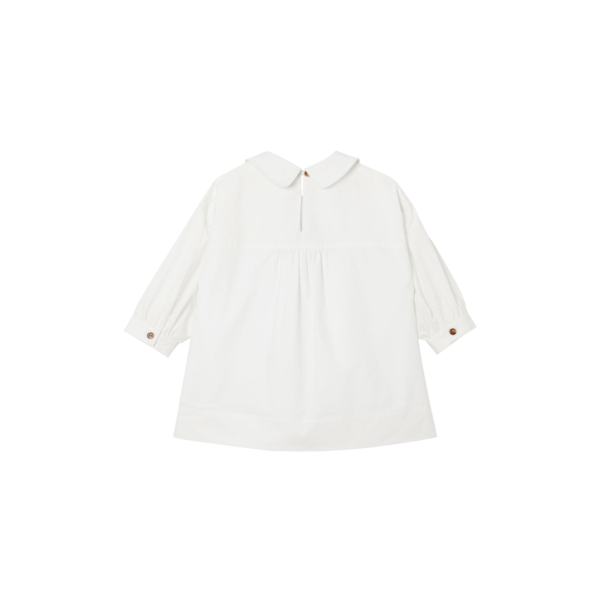 Robe en popeline de coton stretch à rayures iconiques - White