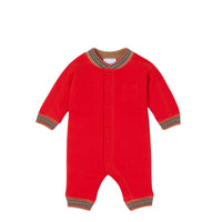 Combinaison en coton avec rayures iconiques - Bright Red